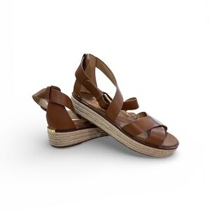 MICHAEL Michael Kors women’s Darby platform espadrille sandals brown Size 9M